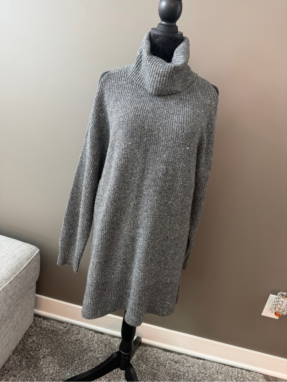 INC International Concepts Gray Turtleneck Tunic Sweater
#129